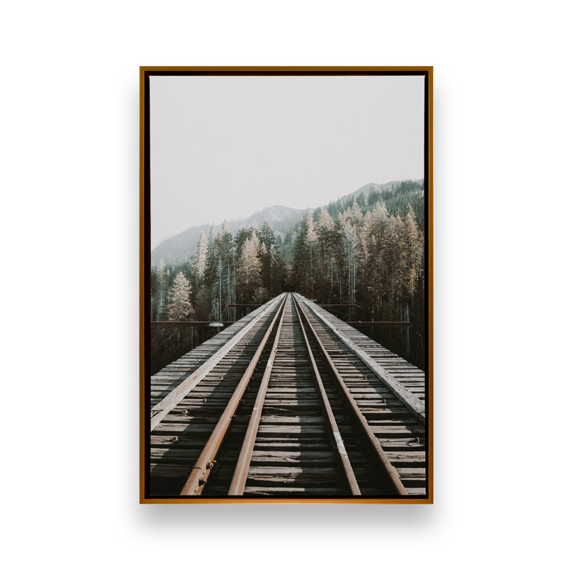 «Tranquil Journeys on Canvas» par Krista Mosakowski, Cadre flottant or poli, H 38 po x l 26 po