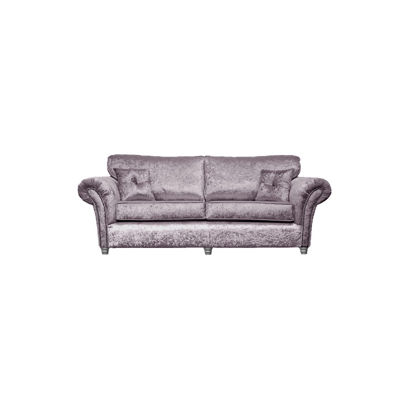 Maritza 3 Seater Sofa, Grey, Pink