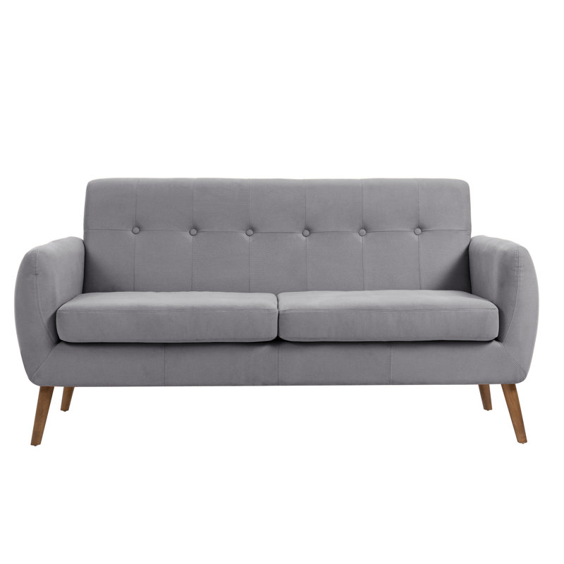 Atifa Apollos 66.9'' Wide Loveseat, Grey Polyester Blend
