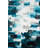 Turquoise and Gray Squares - Contemporary Framed Canvas Decor