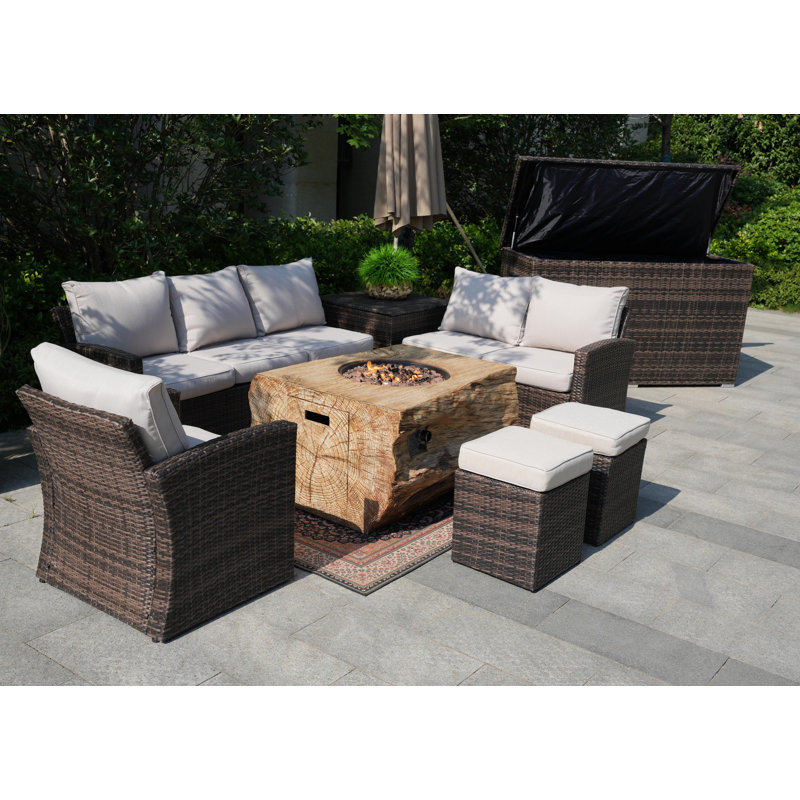 - Person Patio Conversation Set with Cushions
