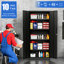 Armoire de rangement en métal noir avec 4 tablettes réglables, 69,12 po de hauteur, 3 verrouillables pour le garage et le bureau, finition de garde-manger de 71 po de hauteur, maison verrouillable