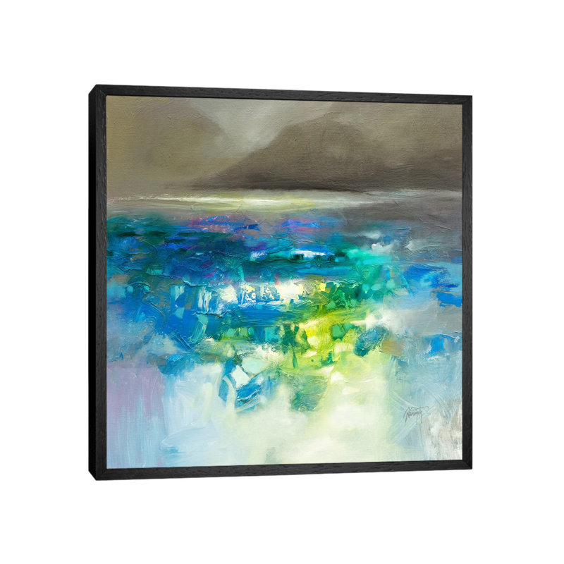 Fluid Dynamics I by Scott Naismith - Painting on Canvas, Black Framed, 93.98 cm H x 93.98 cm W