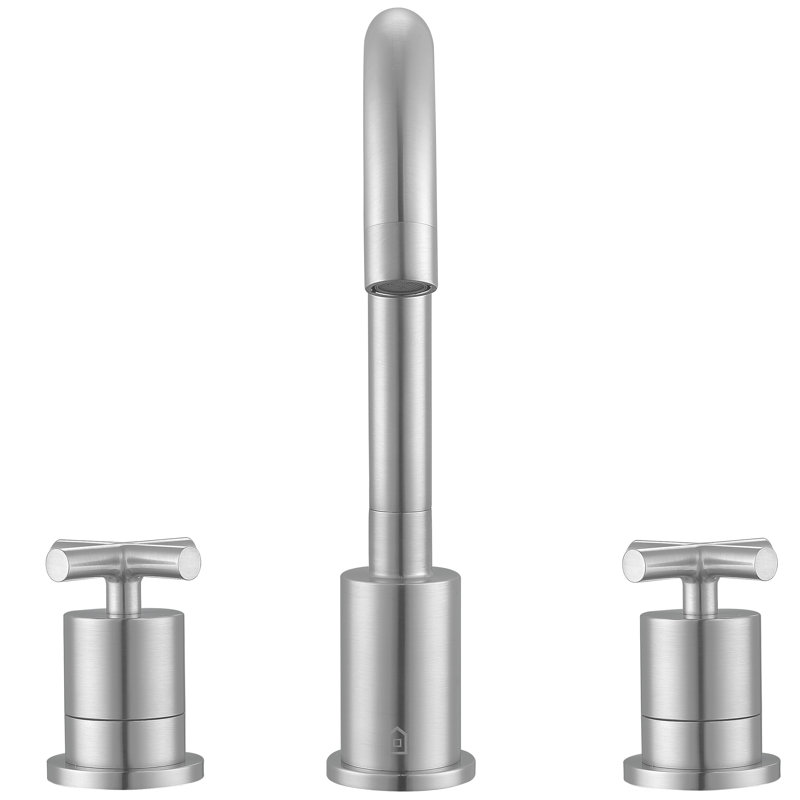 Robinet de salle de bain à poignée croisée Ancona Ava Series, Nickel