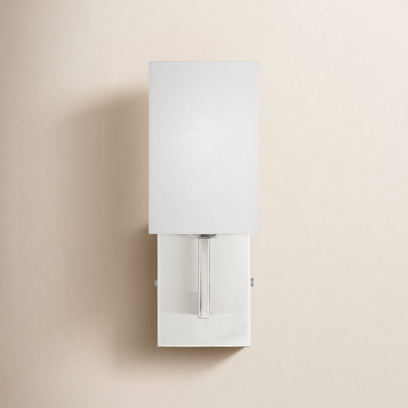 Applique murale articulée à 1 lumière à intensité variable Flaire, Nickel brossé, H 13 po x l 36 po x P 11 po