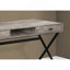 Bureau d'ordinateur, bureau personnel, ordinateur portable, tiroirs de rangement, L 48 po, bureau, stratifié beige, métal noir, contemporain-1001960462