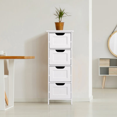 Armoire blanche avec tiroirs polyvalents - Convient aux besoins de différentes pièces