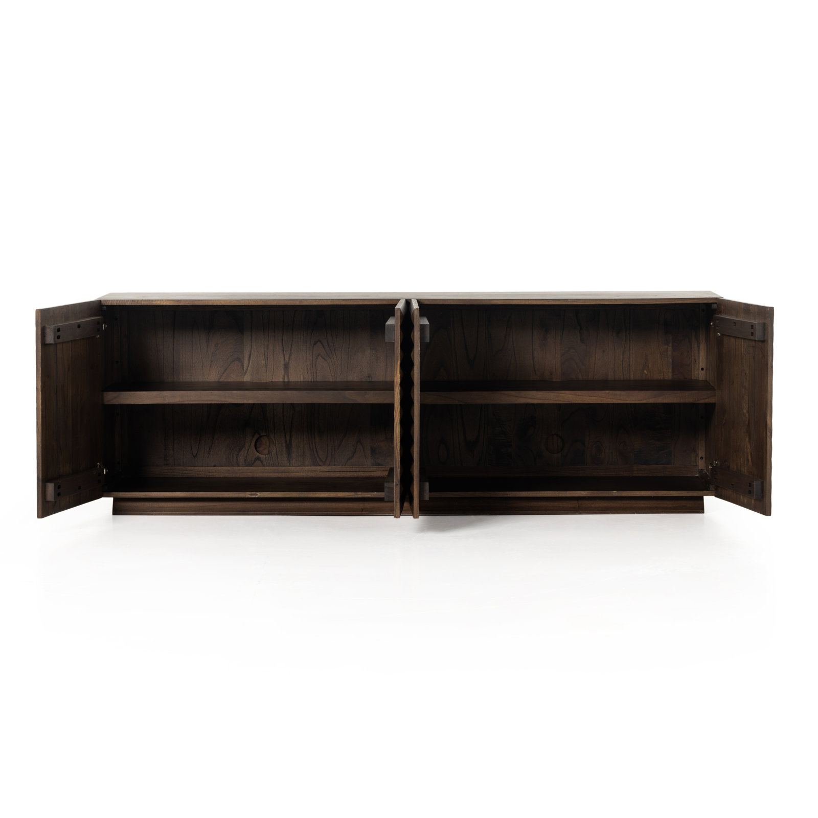 Pearce 78" TV Stand, Matte Brown Neem