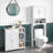 Bathroom Floor Cabinet, Kitchen Freestanding Storage Organizer, Large Side Cabinet With Doors, Drawer & Adjustable Shelves For Living Room, Entryway, 12" D X 29.5" W X 31.5" H, White
