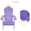 Chaise Adirondack Wesley Hips résistante aux intempéries-1312220453