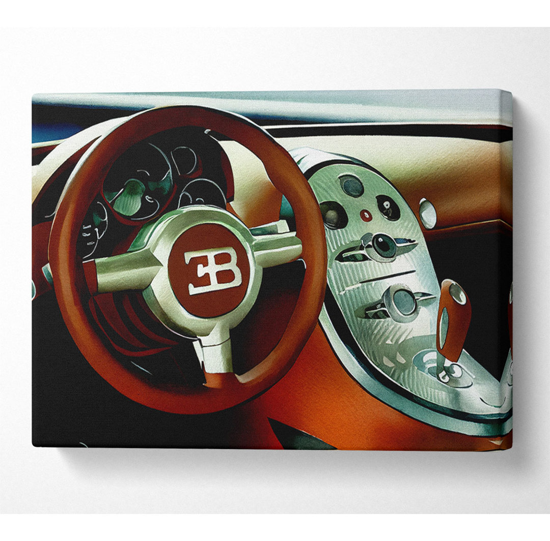 Bugatti Veyron Interieur - Kunstdrucke auf Leinwand - Wrapped Canvas