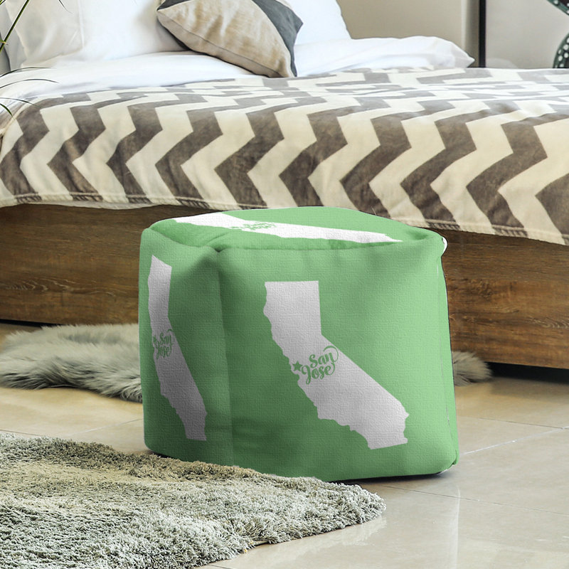 Repose-pieds cube en californie san jose, Vert