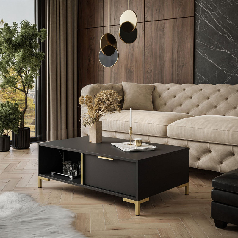 Leonore 4 Legs Coffee Table with Storage