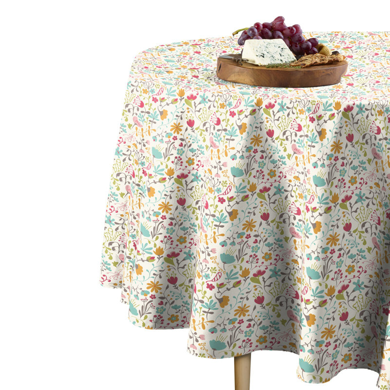 Corey-John Blooming Springs Round Tablecloth, 84" x 84"