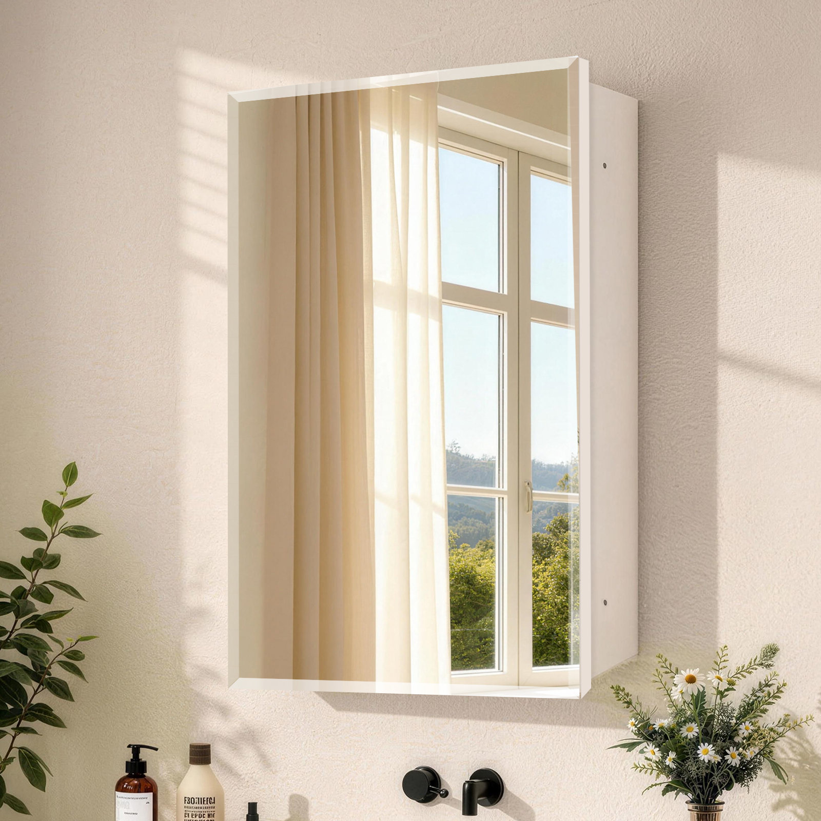 Ebern Designs Medicine Cabinets For Bathroom With Mirror,22x30 Inches ...