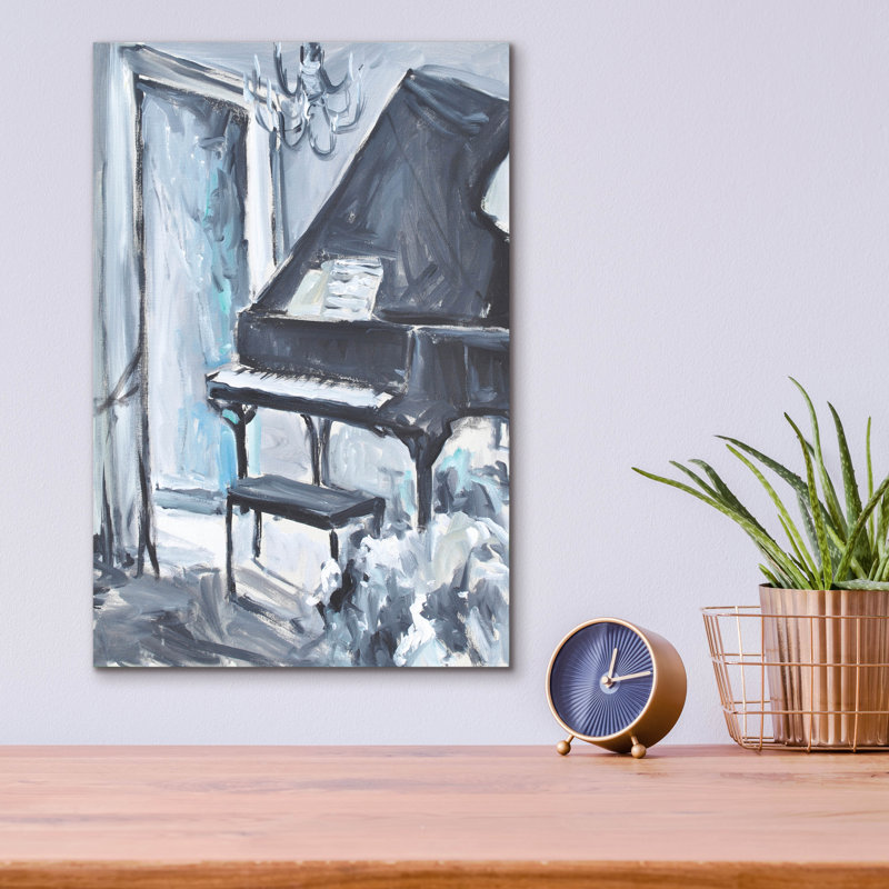  'Piano Blues 1' by Allayn Stevens Acrylic Glass Wall Art, 12" x 16"