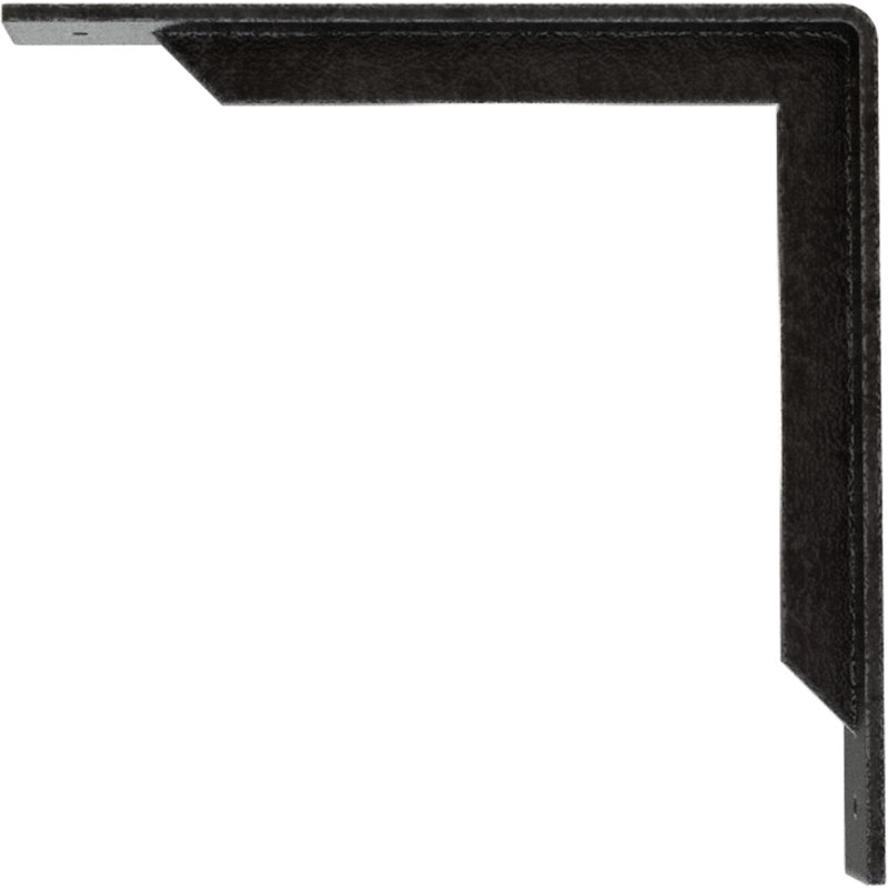 Support en acier étain antique l 2 po x P 12 po x H 12 po, H 12 po x l 2 po x P 12 po, Étain antique