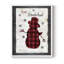 «Chequered Snowman II», reproduction encadrée - bois massif-1038219925-1038219926
