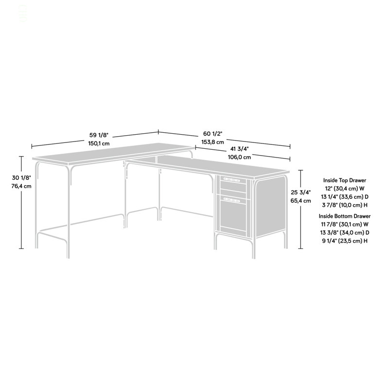 Bureau en L idéal pour le bureau ou le bureau dans la chambre à coucher ou le salon