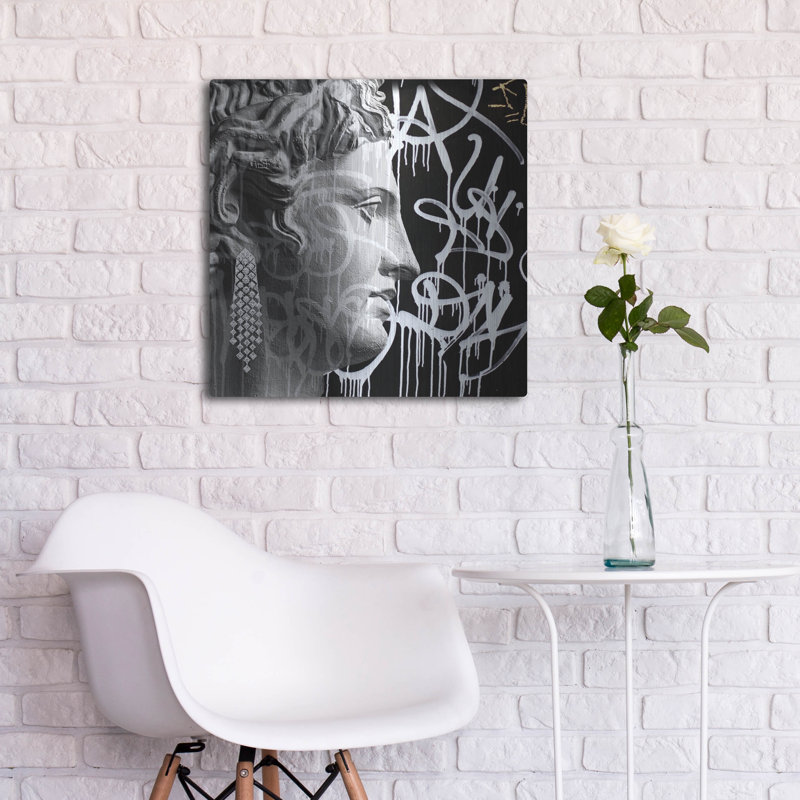  «Graffiti Bust 2» par Karen Smith, art mural en métal, 24 po x 24 po, H 24 po x l 24 po