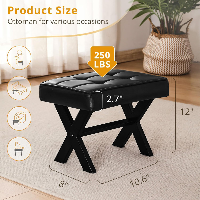 Repose-pieds et repose-pieds, Nylon noir