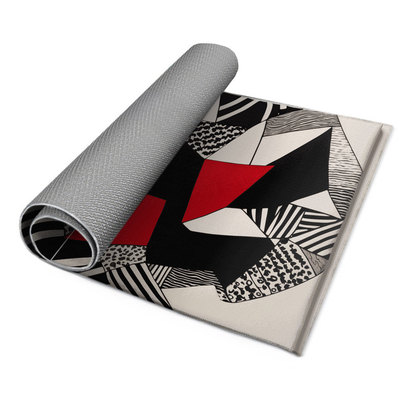 Tapis intérieur et extérieur Obsidian Harmony, Rectangle 1 pi 6 po x 2 pi 6 po
