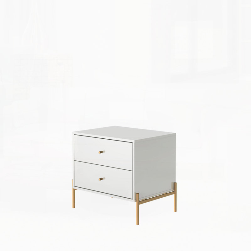 Modern Nightstand For Bedroom, Living Room, White