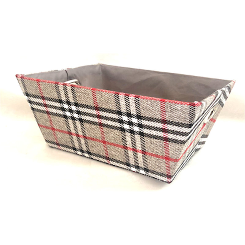 Panier en tissu doublé