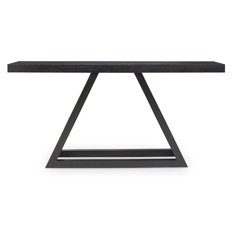Triangle Console Table, Black Stained Oak