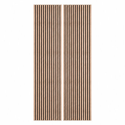 Panneau mural flexible à lattes en bois 106 "x 23,5" - Panneau insonorisant et pliable pour murs et plafonds