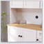 Armoire de rangement 71 po avec comptoir four à micro-ondes, armoire de rangement autoportante 71 po