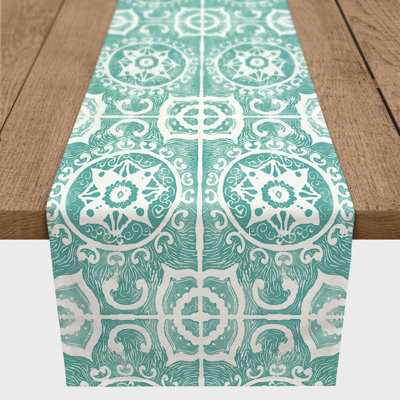 Berlene Rectangle Geometric Polyester Table Runner