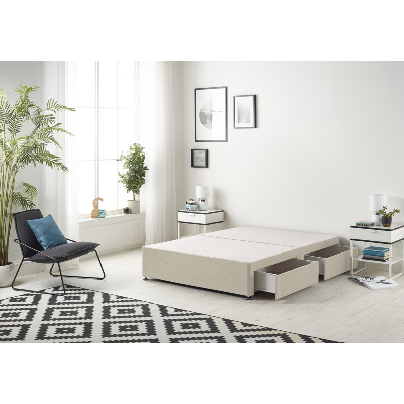 Fayetta Divan Bed Base, 4 Drawers, Natural, Super King (6')