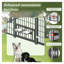 Grand chenil d'extérieur pour chien avec toit - Enclos en métal robuste pour animaux de compagnie et cage pour animaux-126667517
