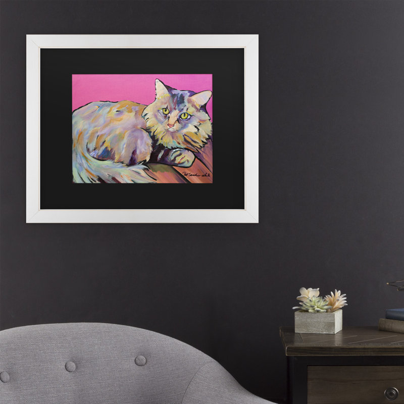 Catatonic par Pat Saunders-White, reproduction d'art encadrée, H 16 po x l 20 po x P 0,5 po, Blanc