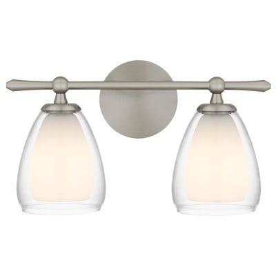 Vivienne 2-Light Brushed Nickel Vanity Light