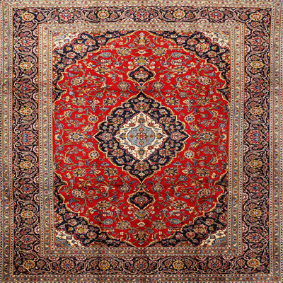 Tapis oriental orange