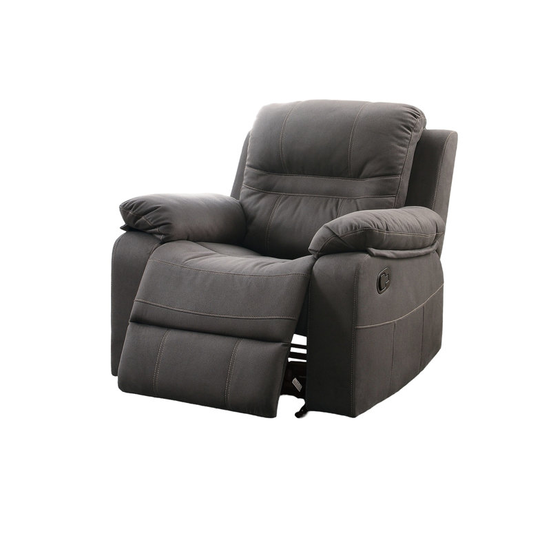 Slate Blue Recliner Chair With Breathable And Metal Reclining Part Contemporary Style In ,