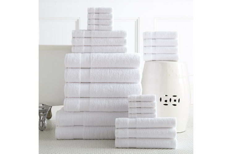Aneysa 24 Piece 100% Cotton Towel Set