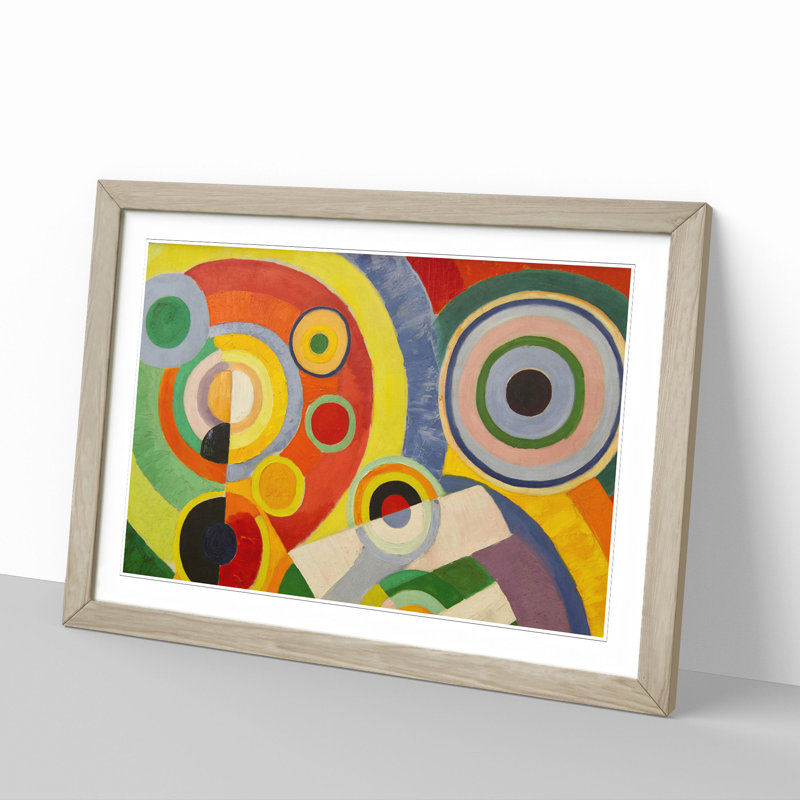 Rhythm Vol.1 by Robert Delaunay - Picture Frame Painting, 48cm H x 65cm W x 2cm D, Oak Framed