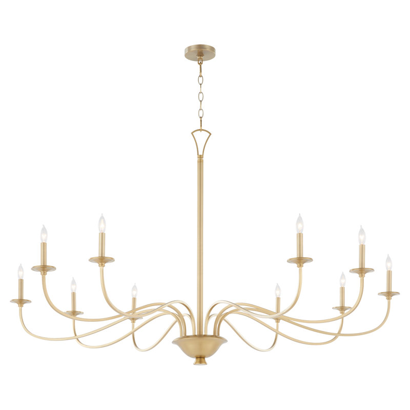 Trevion 10LT CHANDELIER, Antique Brass