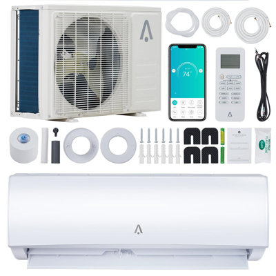 9000 BTU Mini Split AC/Heater – WiFi, 19 SEER2, Cools 450 Sq.Ft, Alexa Compatible, Self-Cleaning, Install Kit Included
