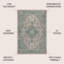 Nate Boho Medallion Textured Weave Grey/Teal Indoor/Outdoor Rug-313860504