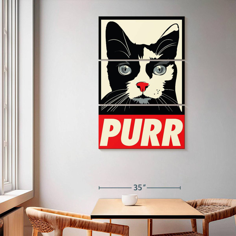 Brampt Purr Propaganda, 65" H x 42" W