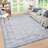 Washable Vintage Border Rug Non-Slip Low Pile Stain-Resistant Boho Throw Carpet for Kitchen Hallway Living Room Bedroom Taupe/Brown.-20713424