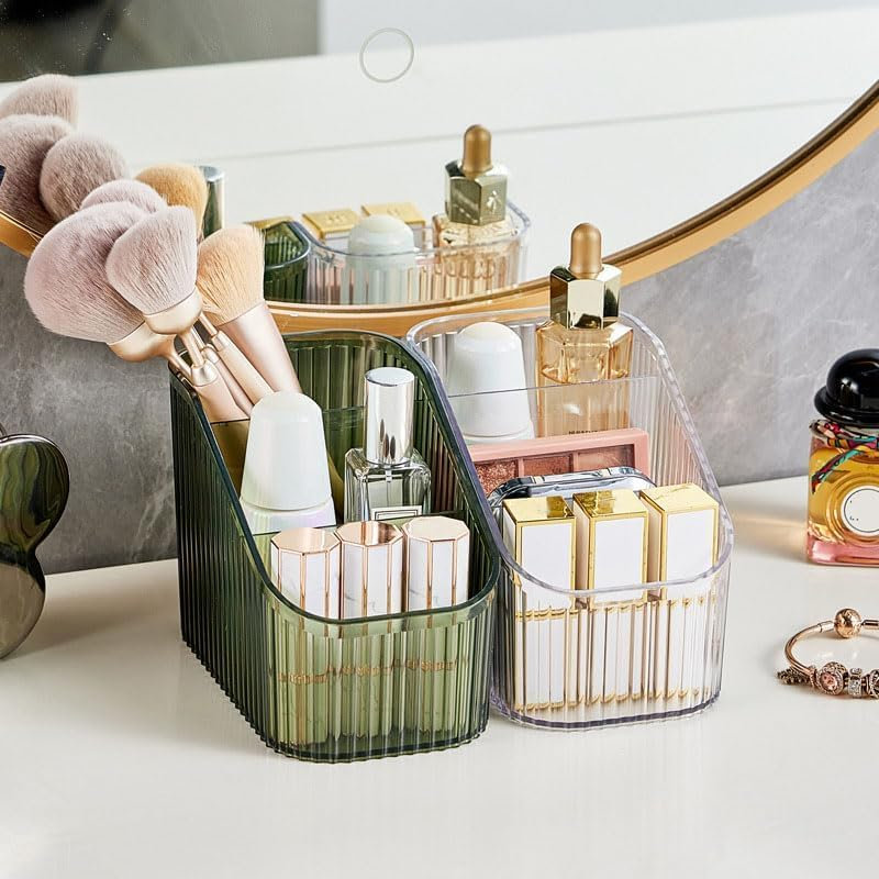 Boîte de rangement pour maquillage, organisateur de pinceaux de maquillage grande capacité, accessoires de coiffeuse, pour comptoirs de salle de bain