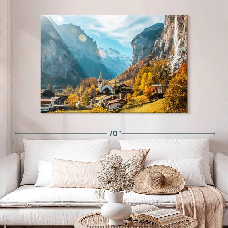 Alvord Lauterbrunnen en automne, H 34 po x l 51 po