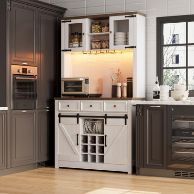Modern Farmhouse 72 in Coffee Bar Cabinet