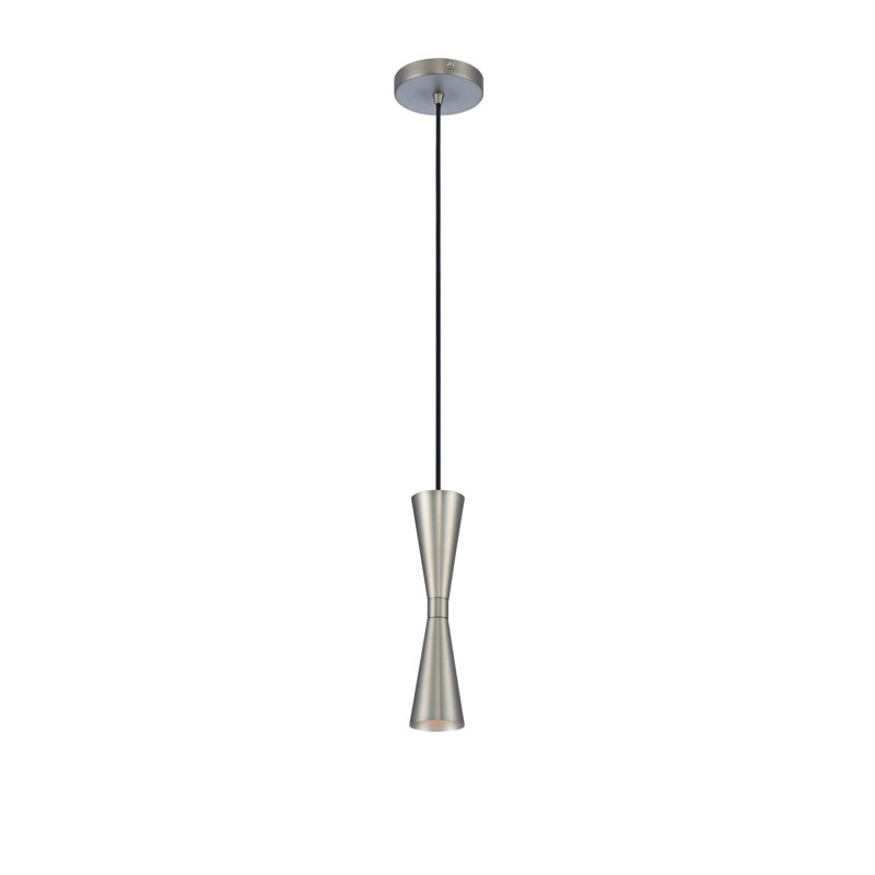 Luminaire suspendu en nickel satiné Milo 1 LT Kalco
