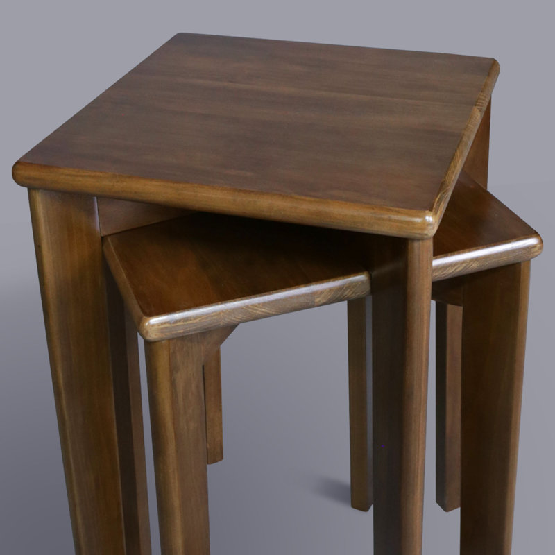 Ensemble de 2 tabourets empilables 100% carrés